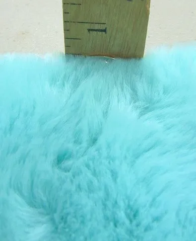 Aqua Half Shag Faux Fur Fabric (Beaver) / Sold By The Yard