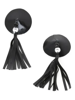 Bejewelled Latex Tassel Pasties - One Size