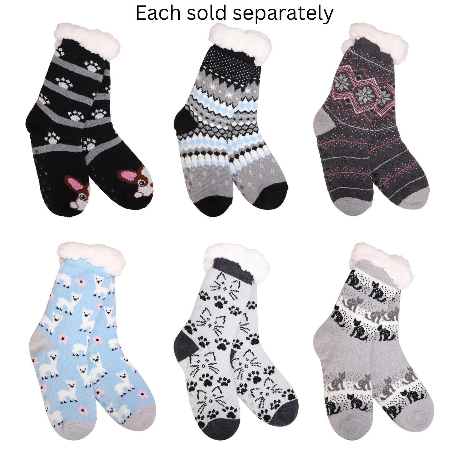 BUY ONE GET ONE FREE Paw Print Paradise Thermal Slipper Socks