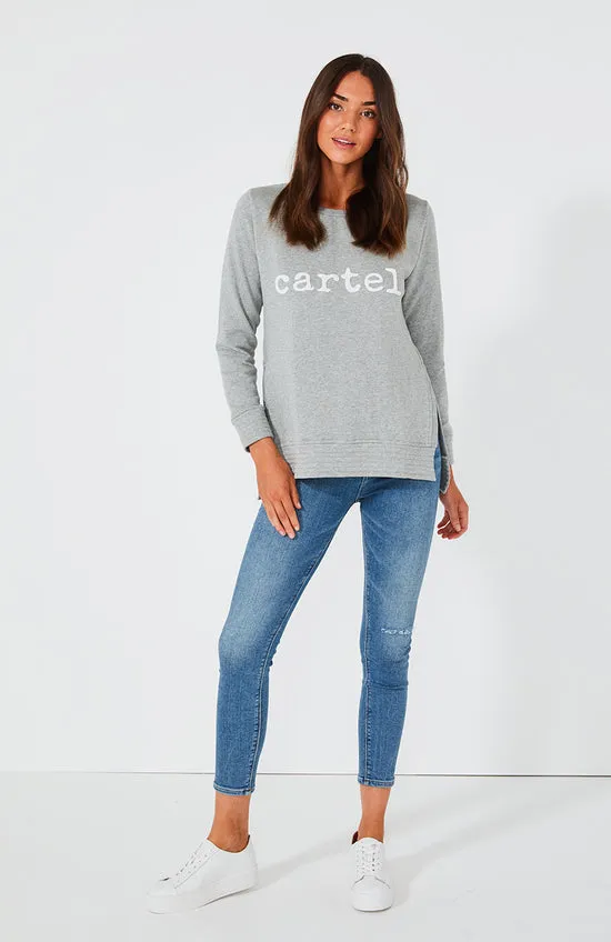 Cartel Beaded Sweater- Grey