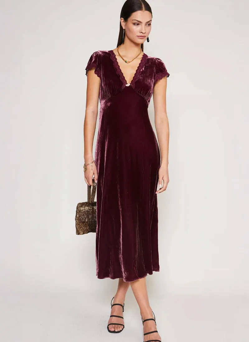 Clarice Velvet Midi Dress