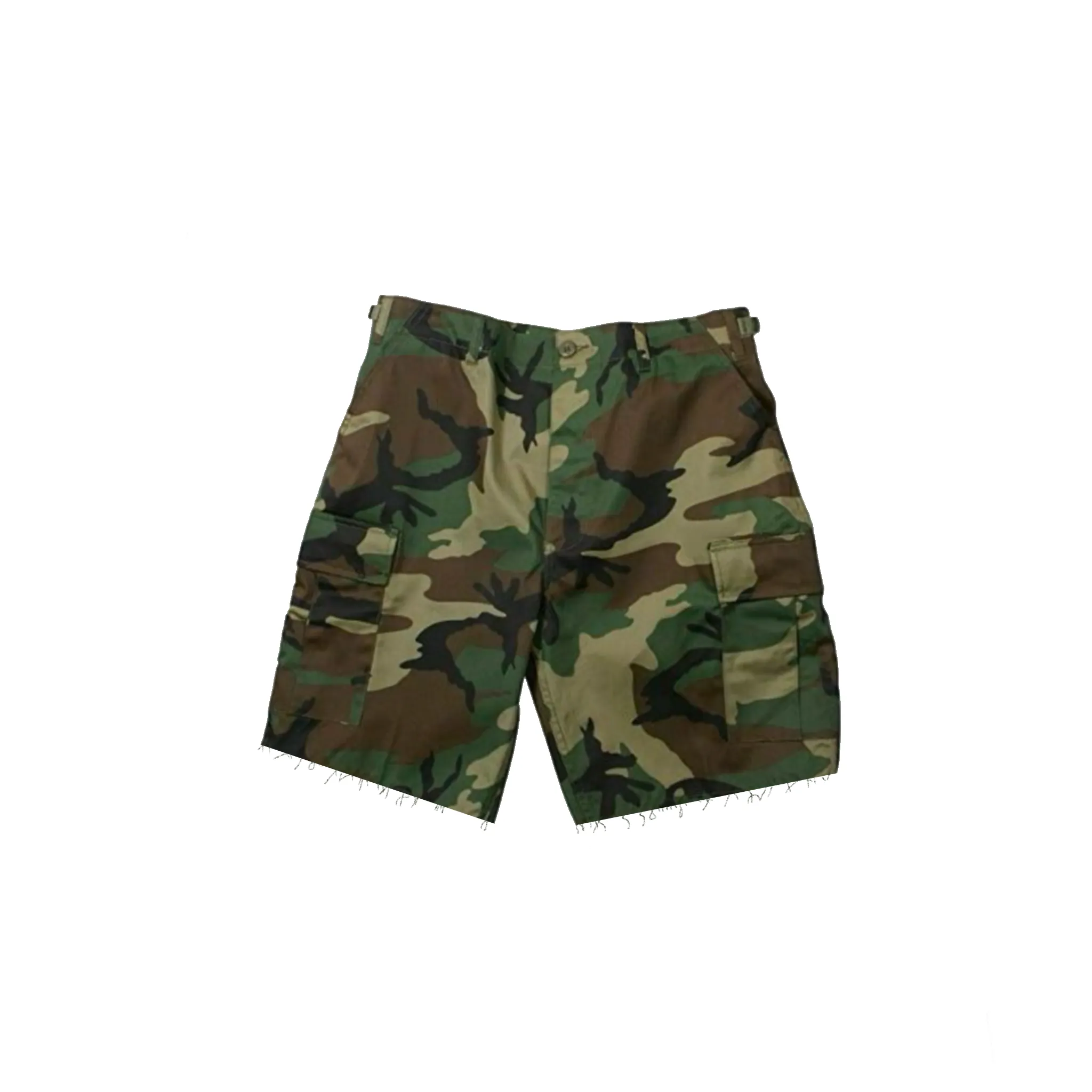 Distressed Camo Shorts