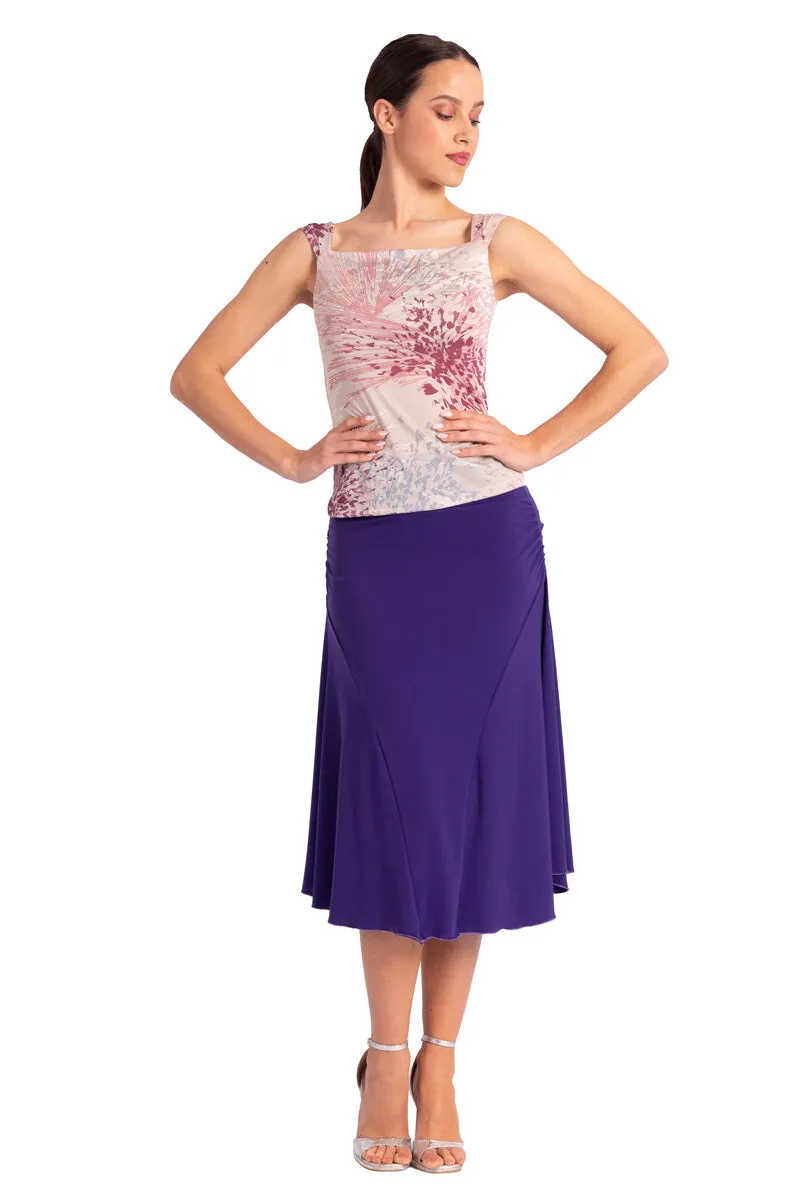 Flowing Skirt With Side Ruched Details