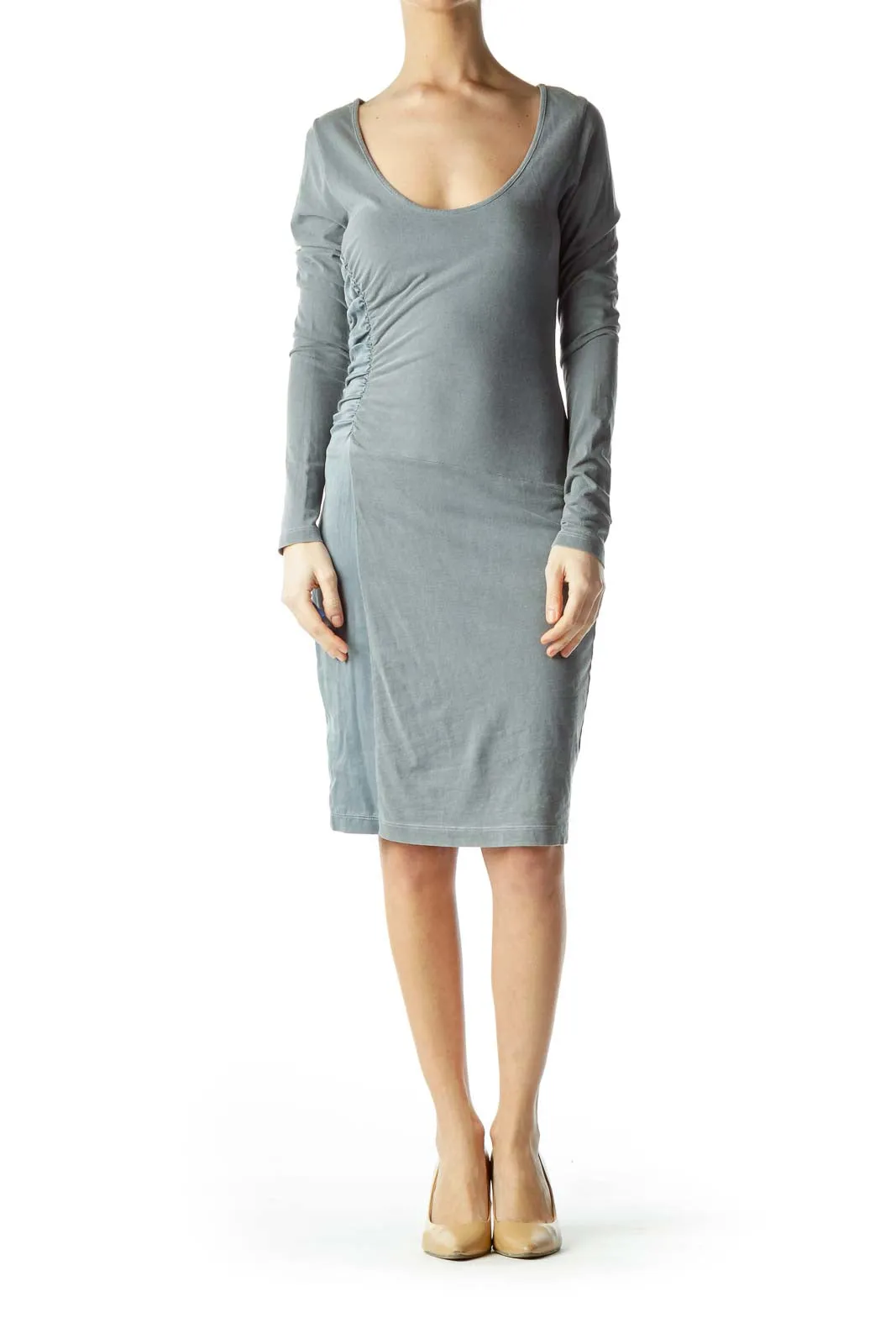 Gray Jersey Bodycon Dress