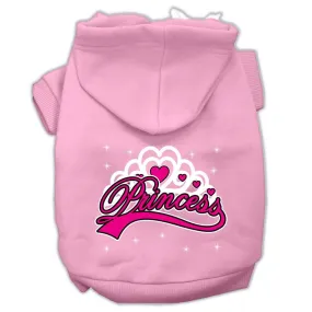 I'm A Princess Screen Print Pet Hoodies Light Pink Size Sm (10)