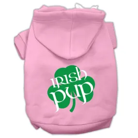 Irish Pup Screen Print Pet Hoodies Light Pink Size Med (12)