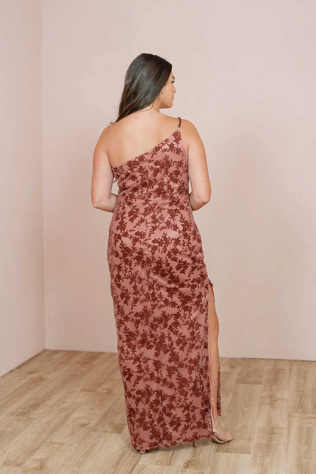 Jade Floral Burnout Velvet Dress | Made To Order