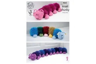 King Cole Tinsel Chunky Yarn x 3 50g Balls - All Colours