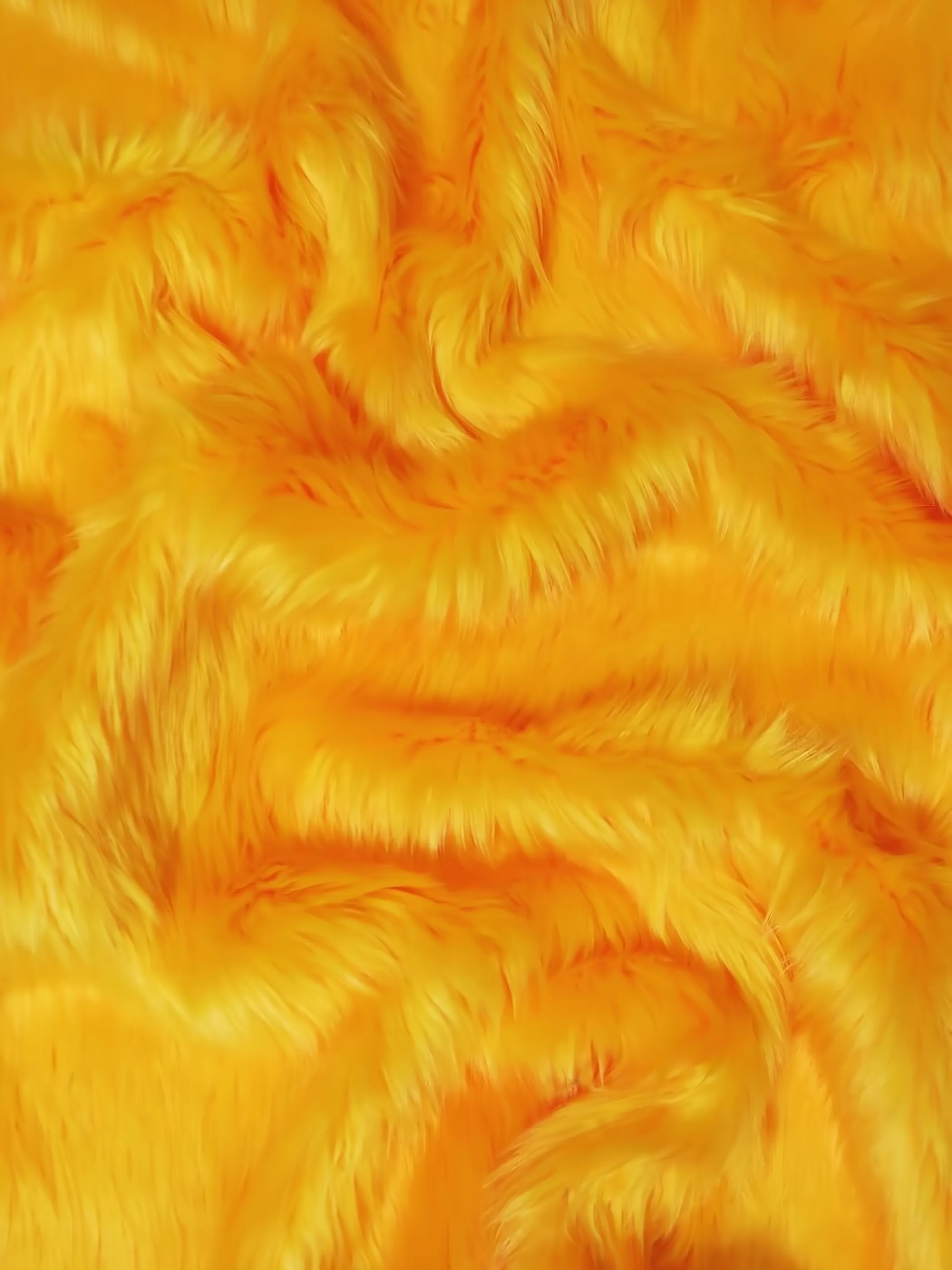 Mango Solid Shaggy Long Pile Faux Fur Fabric / Sold By The Yard/ 15 Yard Bolt