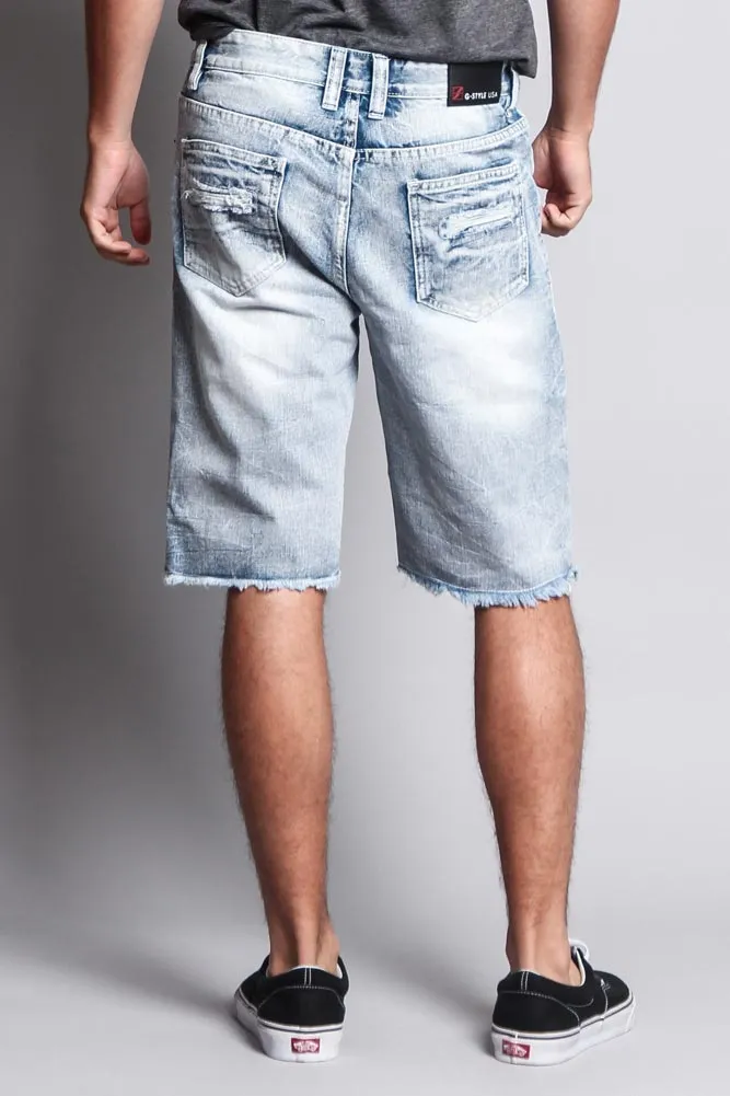 Men's Faded Distressed Shorts