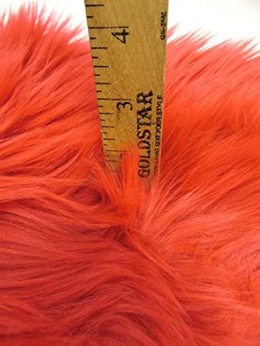 Neon Yellow UV Reactive Solid Shaggy Faux Fur Fabric / Sold By The Yard