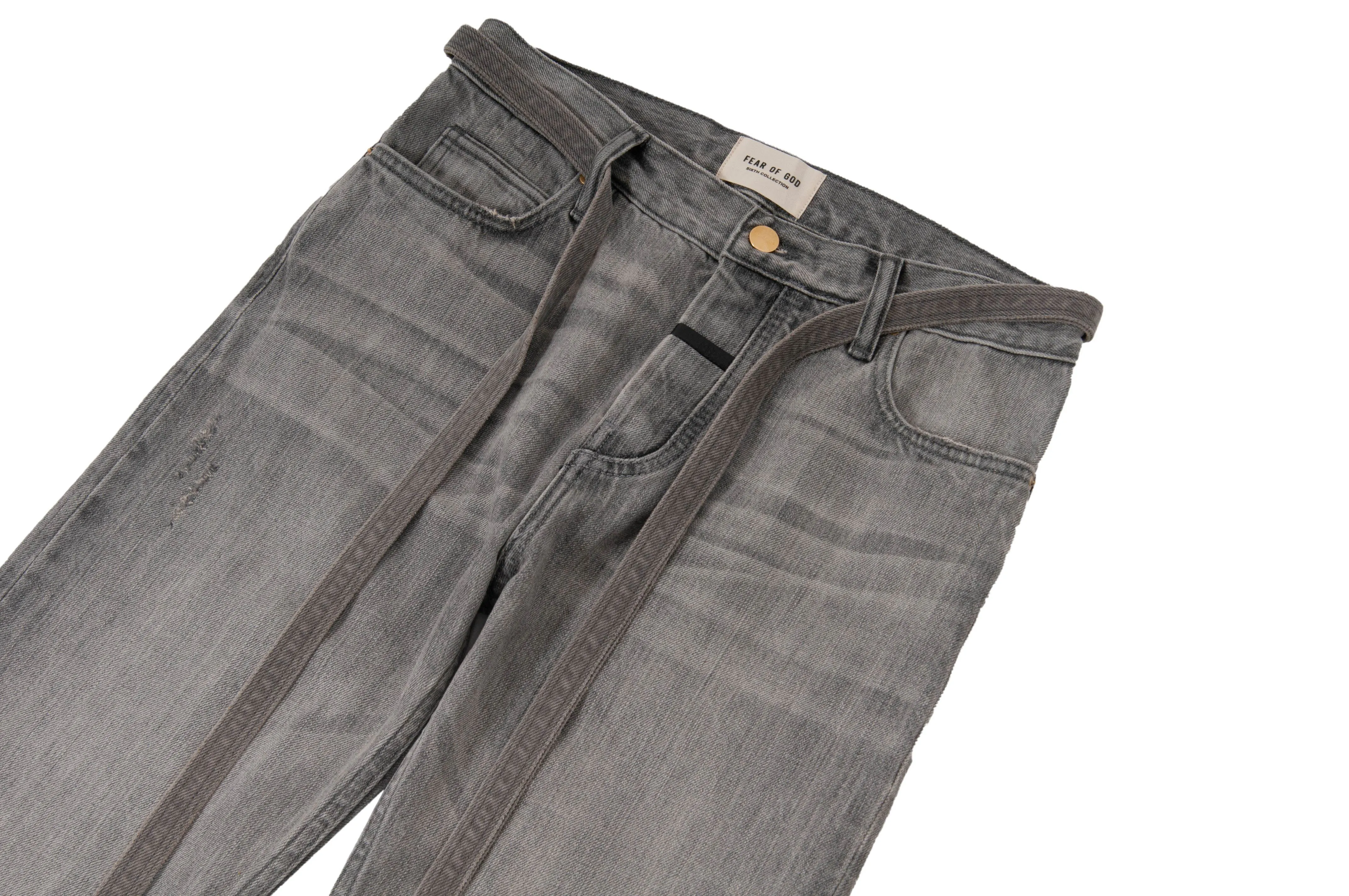 Relaxed Fit Selvedge Denim Gray Jeans