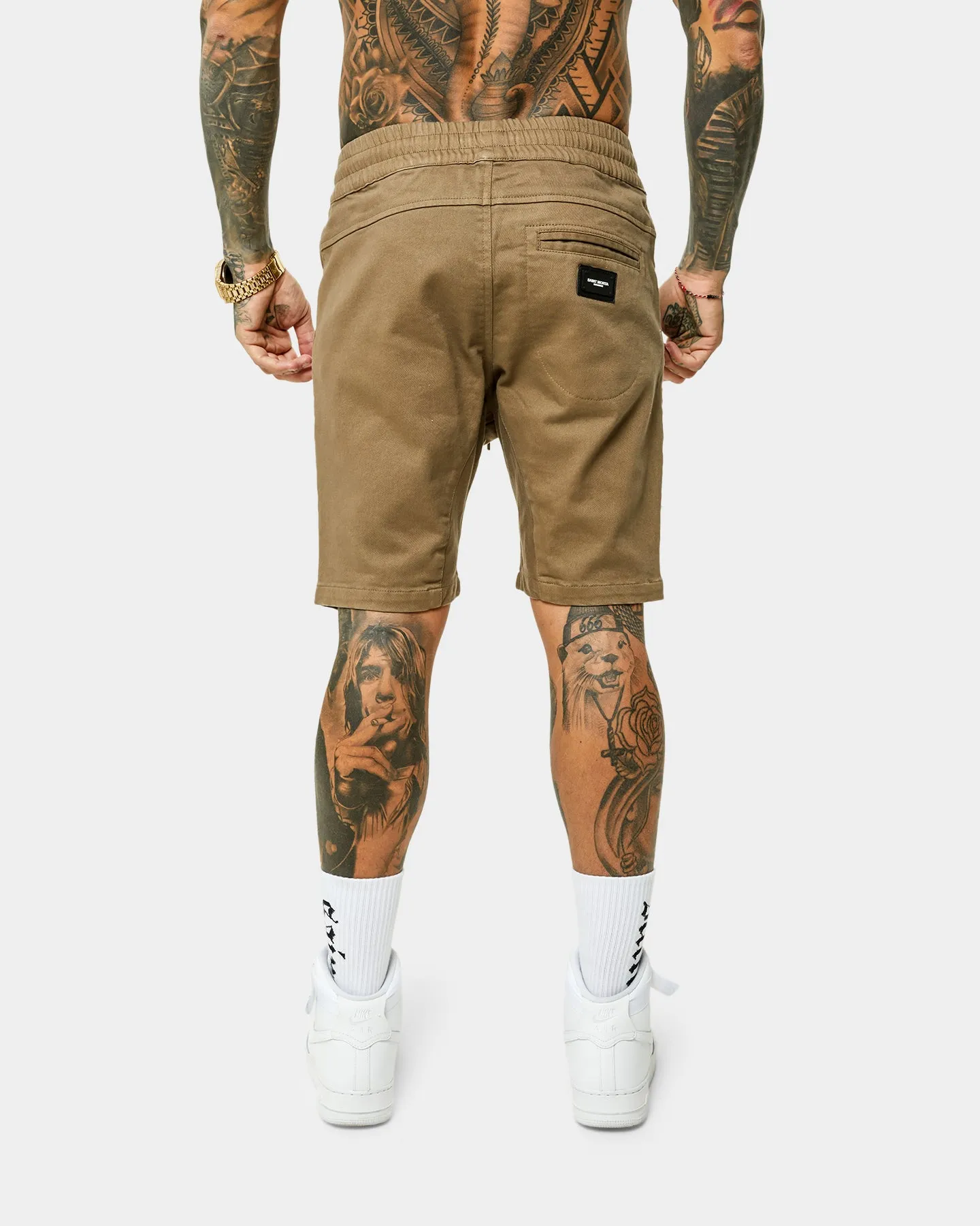 Saint Morta Annex Denim Shorts Brown