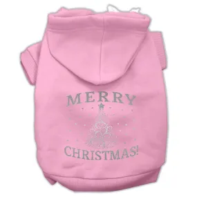 Shimmer Christmas Tree Pet Hoodies Light Pink Size XXXL (20)