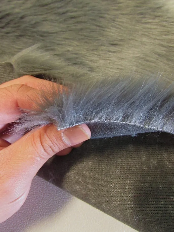 Short Shag Faux Fur Fabric / Oyster / Sold By The Yard (Closeout)