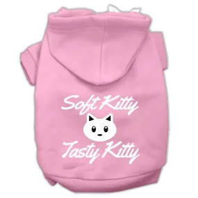 Softy Kitty, Tasty Kitty Screen Print Dog Pet Hoodies Light Pink Size Xs (8)