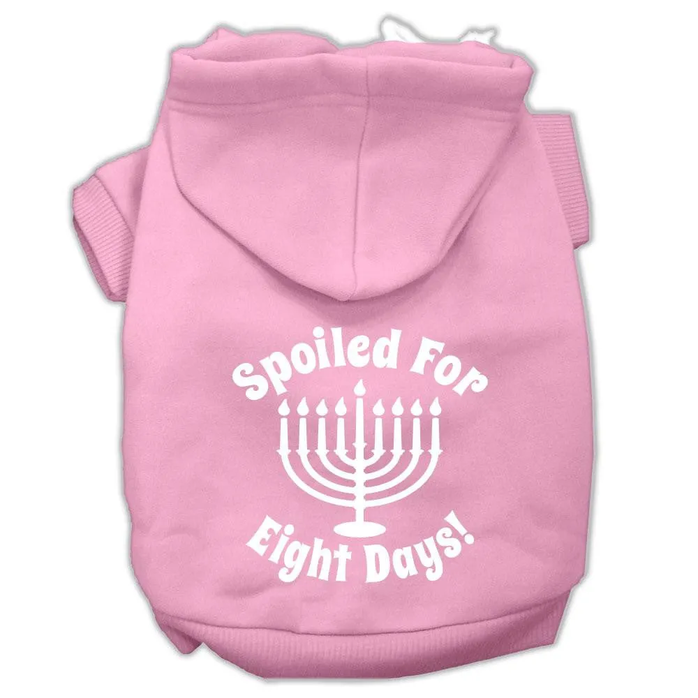 Spoiled For 8 Days Screenprint Dog Pet Hoodies Light Pink Size Xs (8)