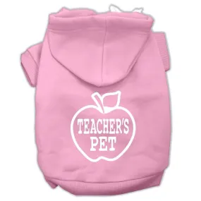 Teachers Pet Screen Print Pet Hoodies Light Pink Size XXL (18)