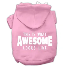 This Is What Awesome Looks Like Dog Pet Hoodies Light Pink Size Xs (8)